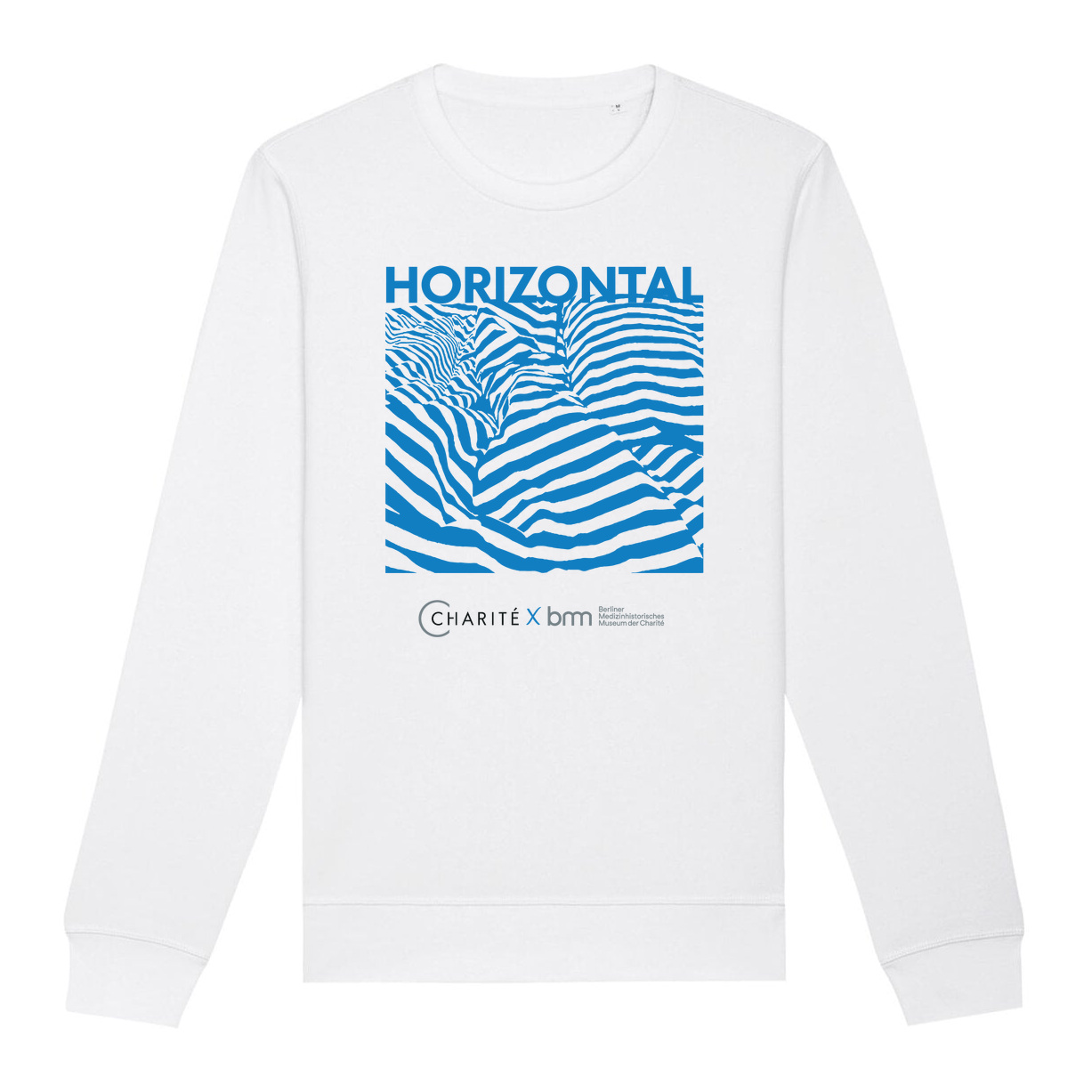 CHARITÉ X BMM, Sweatshirt in Blau-Weiß