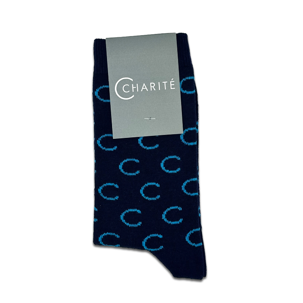 Charité, Socken, Blau in Blau