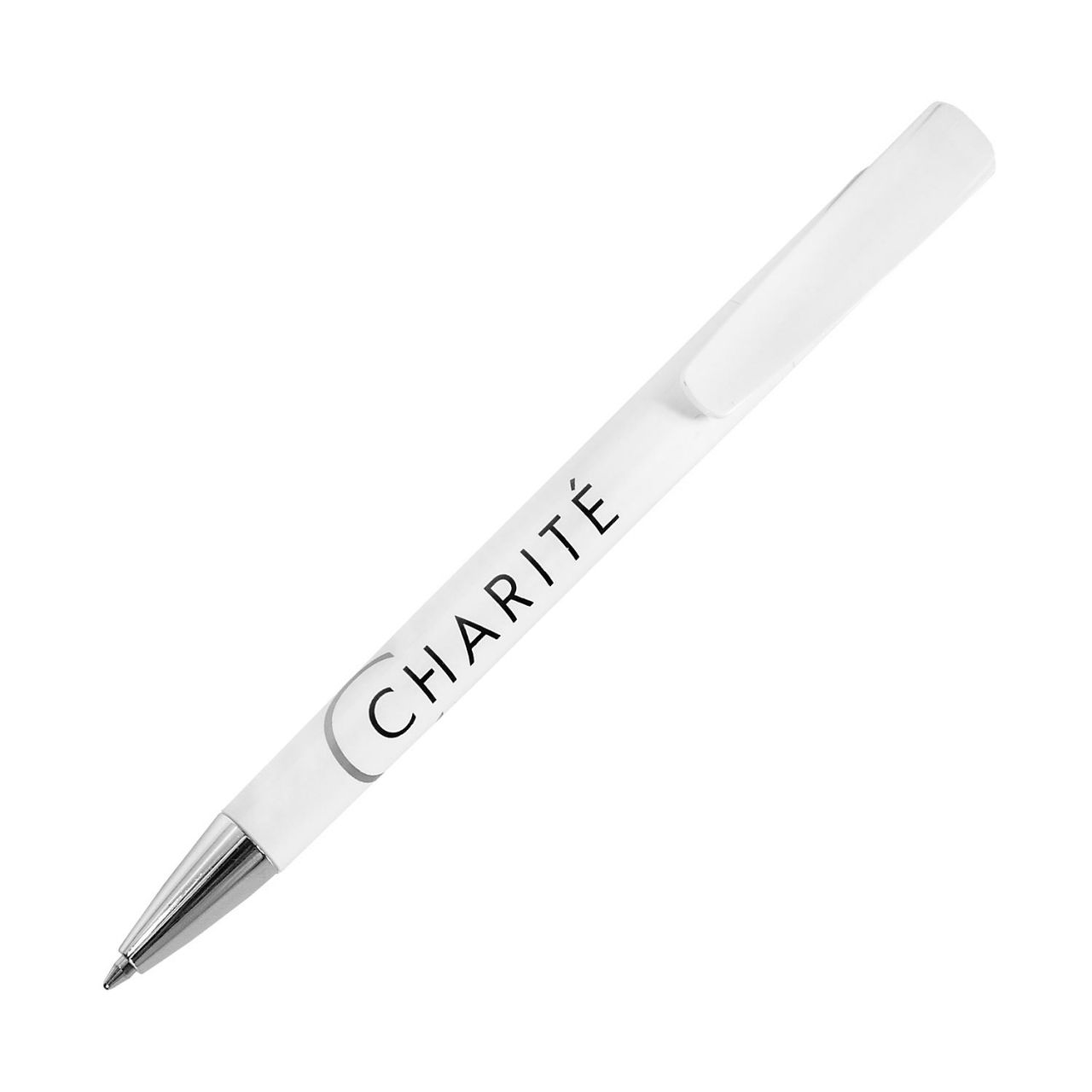 Kugelschreiber, weiß, Charité-Logo