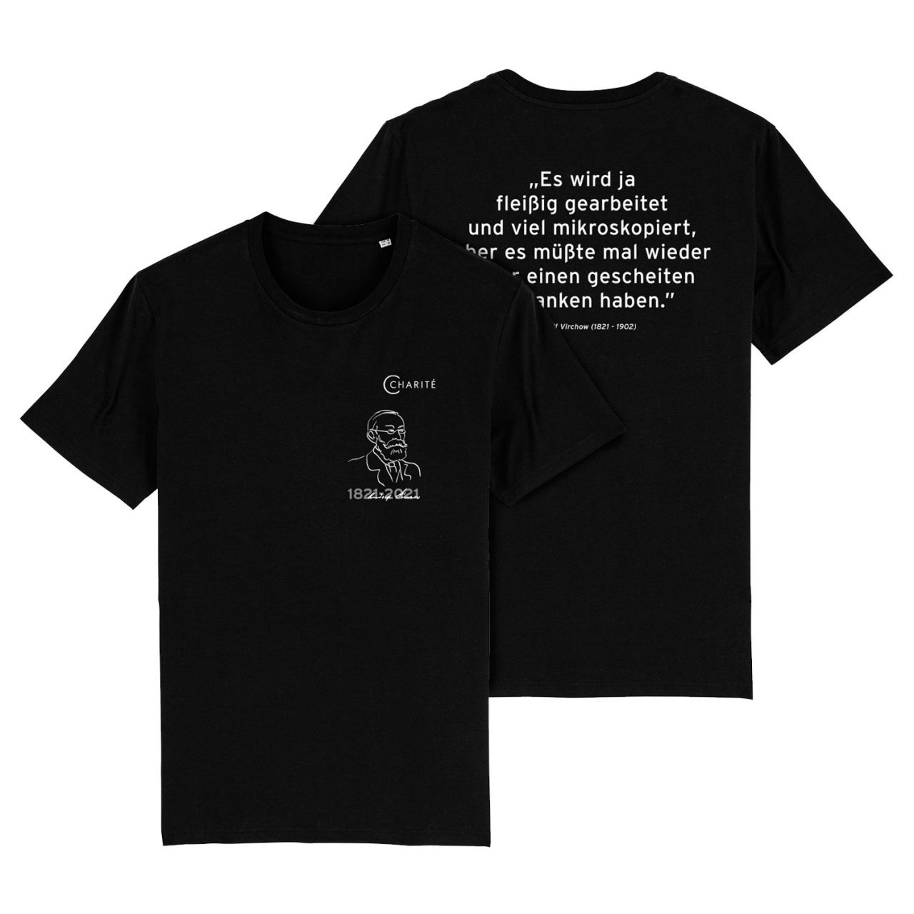 Unisex T-Shirt, schwarz, Rudolf Virchow