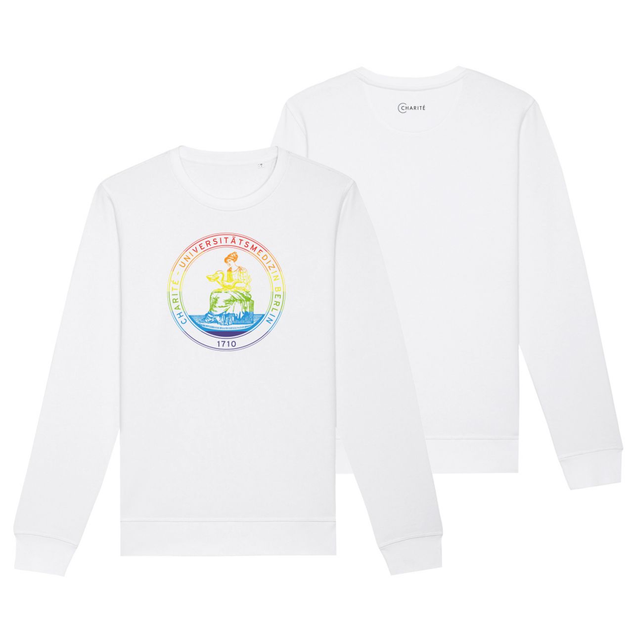 Unisex Sweatshirt, white, Regenbogen