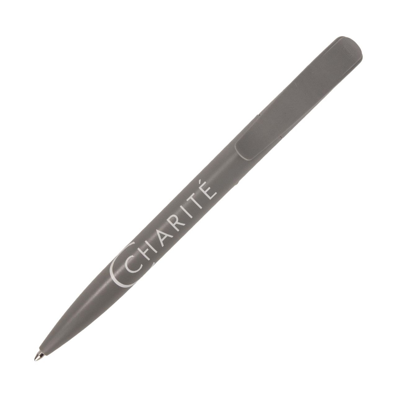 Kugelschreiber mit Logo, grau